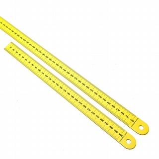 Adviseur sla grote Oceaan Deva - Cotta Stalen liniaal 100 cm geel gemoffeld model Cotta