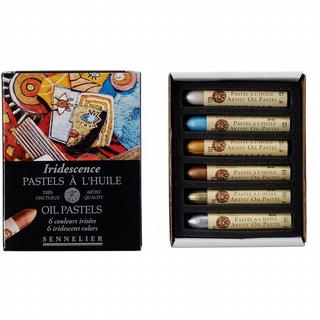 Sennelier-oliepastel-set-iriserend-6st.