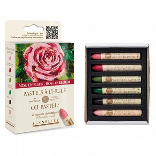 Sennelier-oliepastel-set-roos-6st.