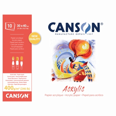 Canson Canson acrylic 400grs 30x40cm 10 vel