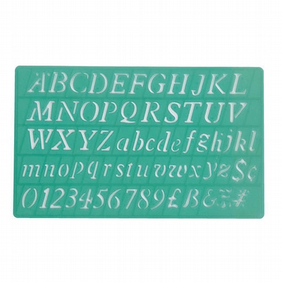 Lettersjabloon 20 mm type Italic Linex 8820 - Deva