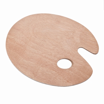 Merkloos Palet hout ovaal 20x30cm 5mm dik