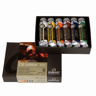 Rembrandt olieverf 6 tubes 15ml set rembrandt