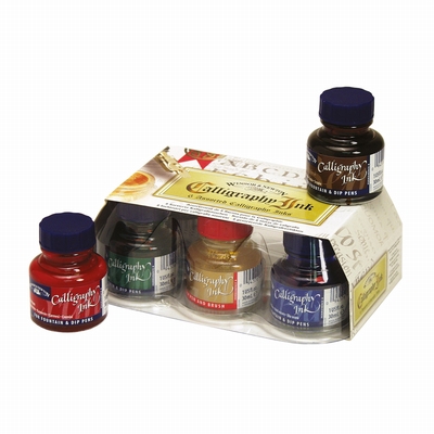Winsor&Newton Calligraphy inkt W&N 30Mml 6st assorti