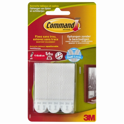 3M Ophangstrips max 5,4 kg wit 3M Command