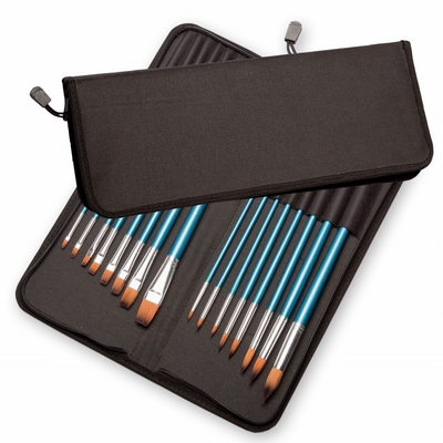 Conda Olieverfkwasten imitatiehaar 16 stuks set in etui