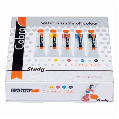 Cobra Cobra study set primaire kleuren 5X40 ml.