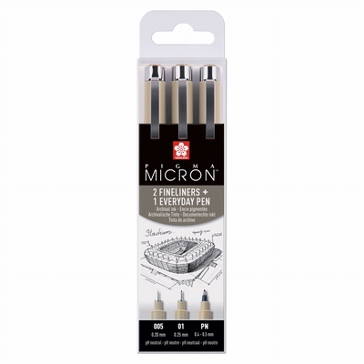Sakura Pigma micron 3st. zwart 005-01-PN
