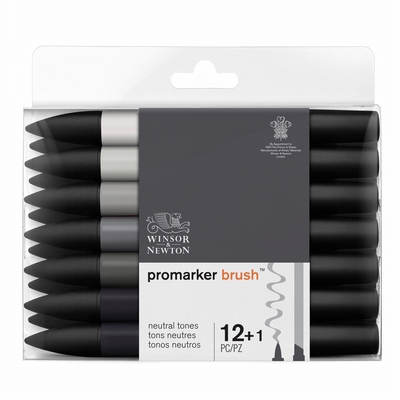Winsor&Newton Promarker brush™Neutral tones 12+1 set 