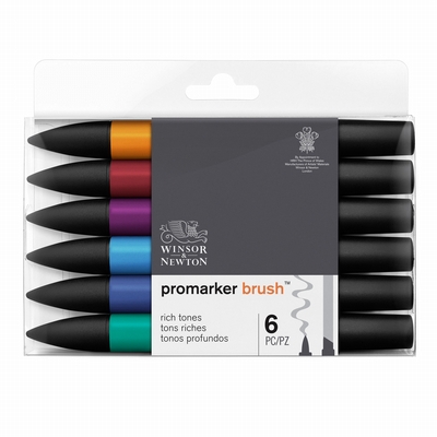 Winsor&Newton Promarker brush™Rich tones 6 set
