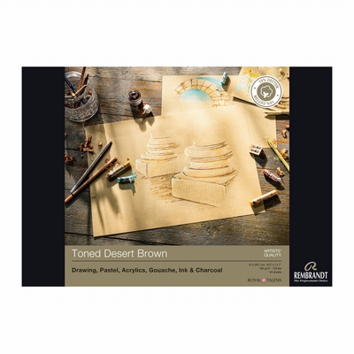Rembrandt papier Rembrandt toned paper desert brown A4 50 vel 180grs.