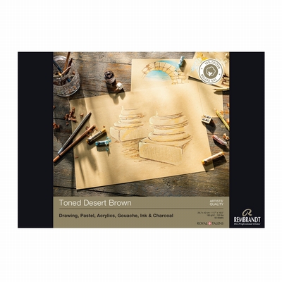 Rembrandt papier Rembrandt toned paper desert brown A3 50 vel 180grs.