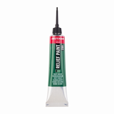 Merkloos Amsterdam reliefpaint 20ml donkergroen