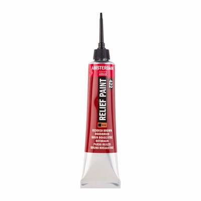 Merkloos Amsterdam reliefpaint 20ml roodbruin