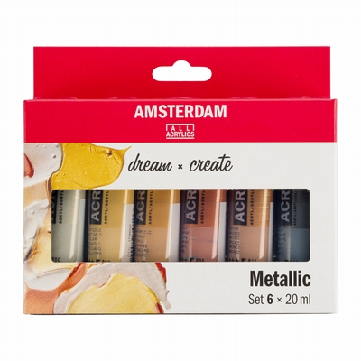Amsterdam Amsterdam acrylverf 6 x 20ml metallic 