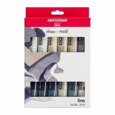 Amsterdam Amsterdam acrylverf 12X20ml grijs