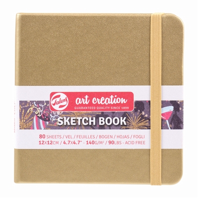 Art Creation Art Creation schetsboek witgoud 12X12cm 80vel 140grs.