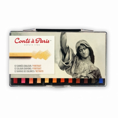 Conte (a Paris) Conte à Paris pastels (carré krijt) 12st. portret