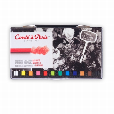 Conte (a Paris) Conte à Paris pastels (carré krijt) 12st. algemene kleuren
