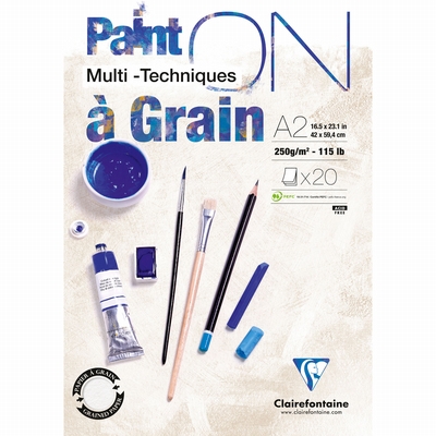 Clairefontaine Paint On a grain A2 250grs. 20vel