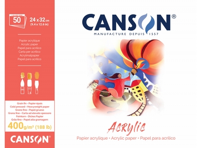 Canson Canson acrylic 400grs 24x32cm 50 vel