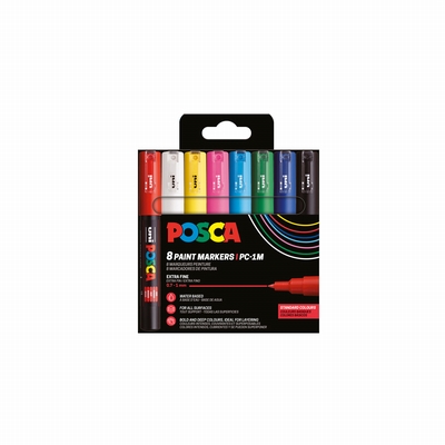 Uni Posca PC1MC/8A PF ASS18 Posca verfmarkers set 