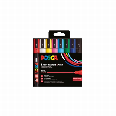Uni Posca PC5M/8 PF Posca verfmarkers set 