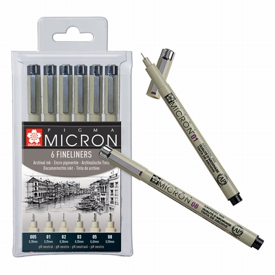 Sakura Sakura pigma micron 6 stuks in etui