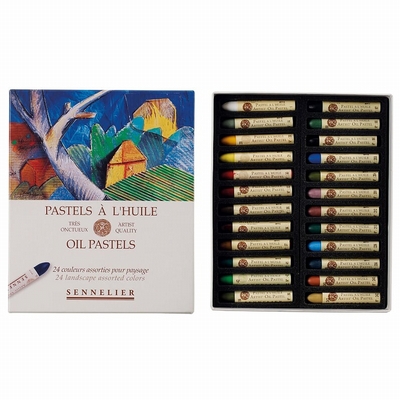 Merkloos Sennelier oliepastel set landschap 24st.