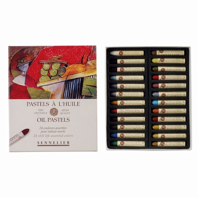 Merkloos Sennelier oliepastel set stilleven 24st.