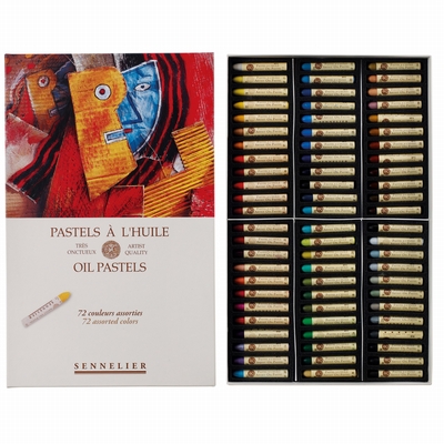 Merkloos Sennelier oliepastel set universeel 72st.